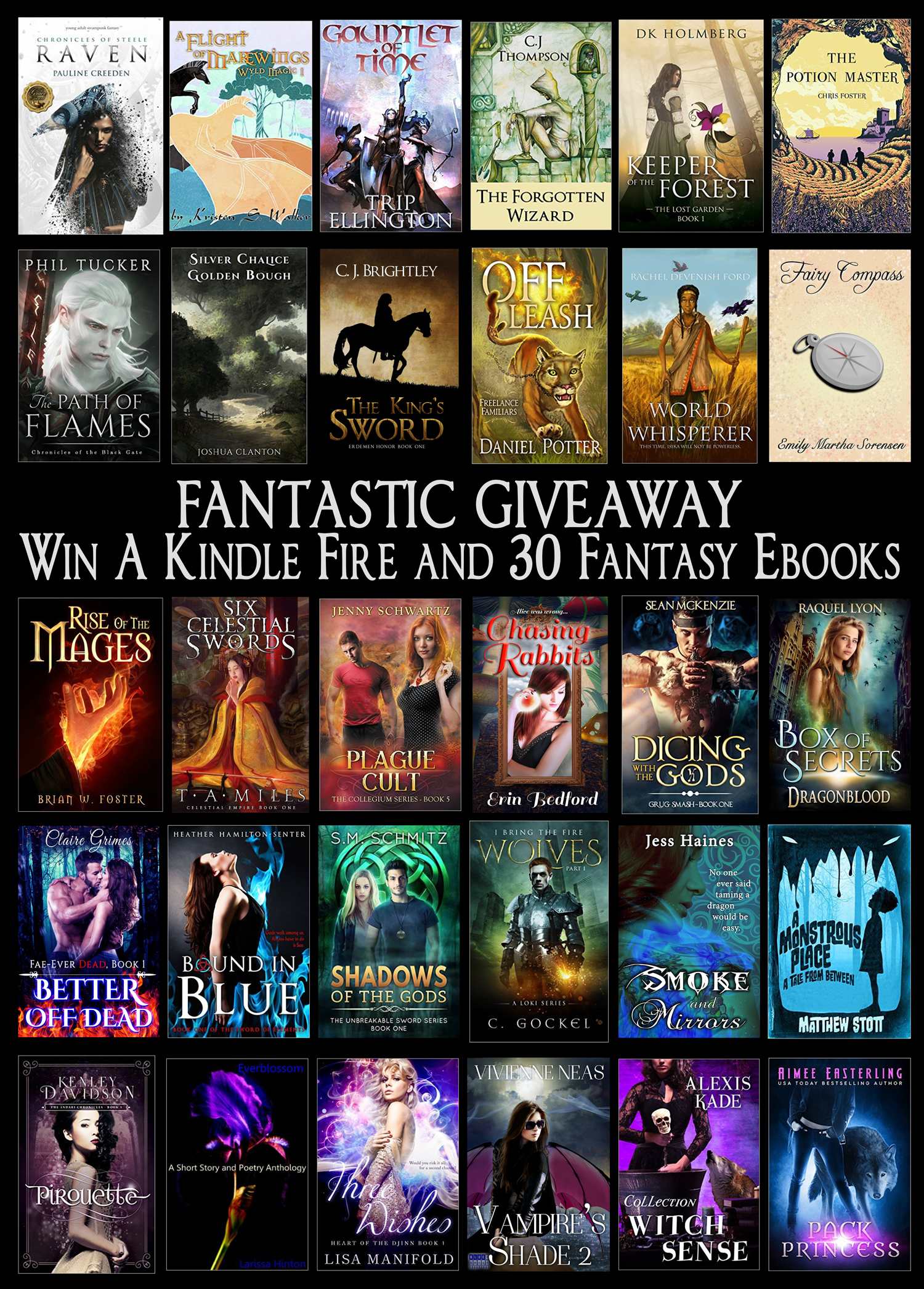 Fantastic giveaway. Win a Kindle Fire and 30 fantasy eBooks.